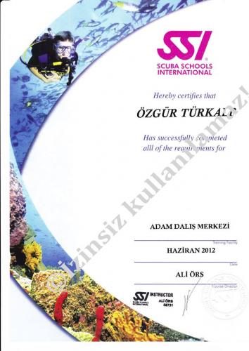 Open Diver Certification(Aletli Dalış Sertifikası)